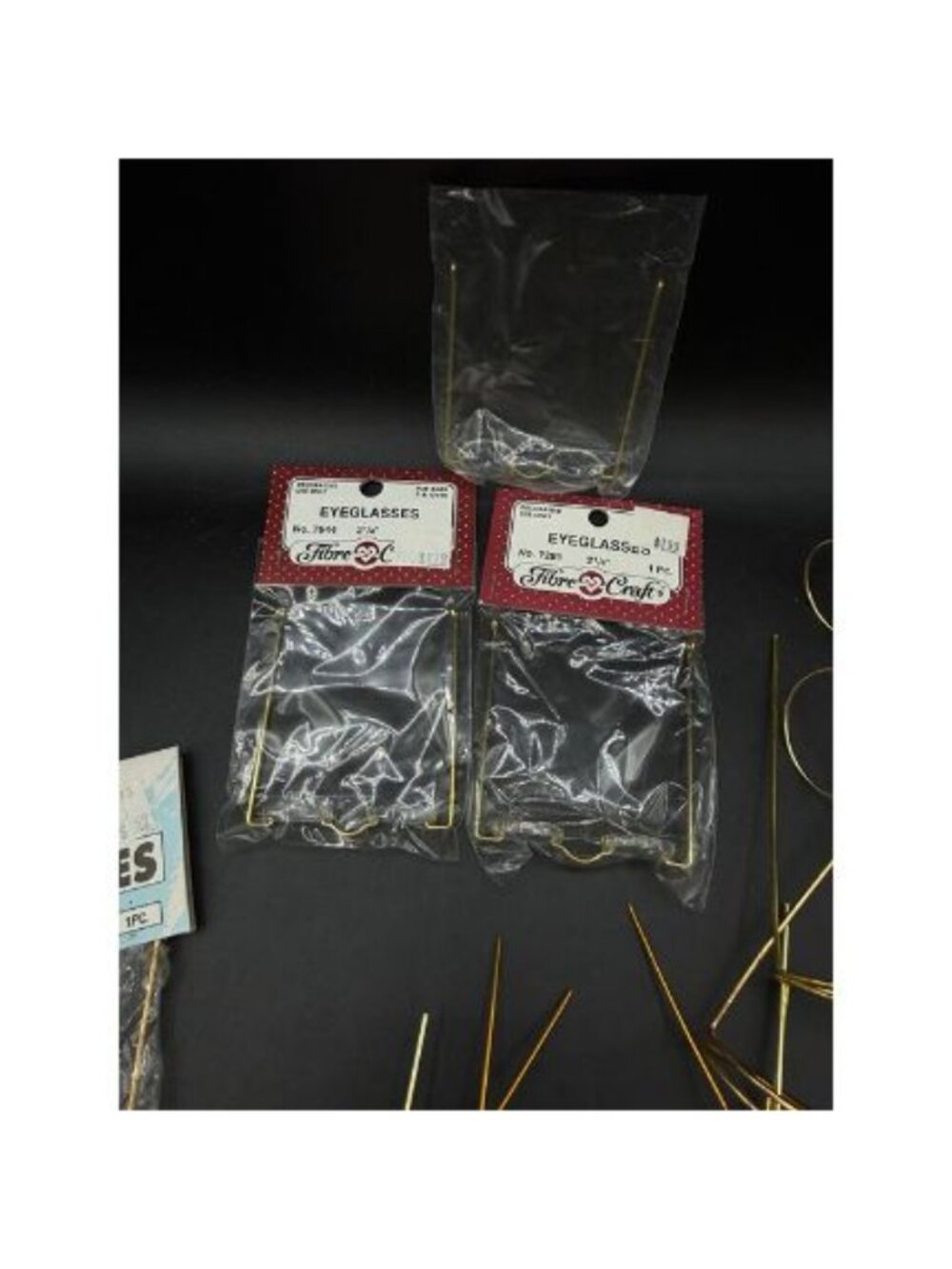 LOT 17 Fibre Craft Doll Wire Eye Glasses & Lenses Santa Claus - Picture 9 of 12